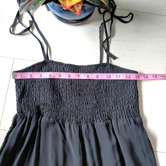 NWT Out from Under Smocked Top Black Romper - Picture 8 of 8
